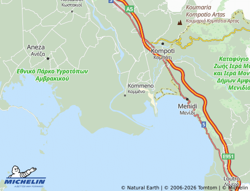 MICHELIN Kommeno map - ViaMichelin