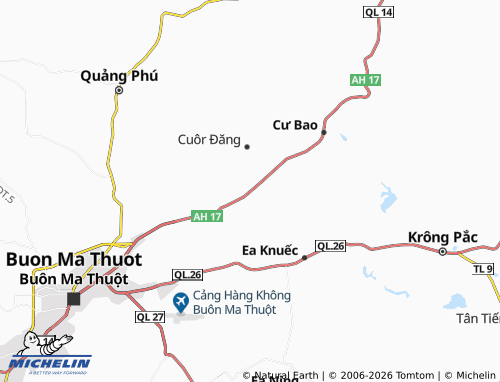 MICHELIN Cuôr Dăng map - ViaMichelin