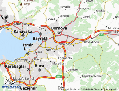 MICHELIN Karacaoğlan map - ViaMichelin