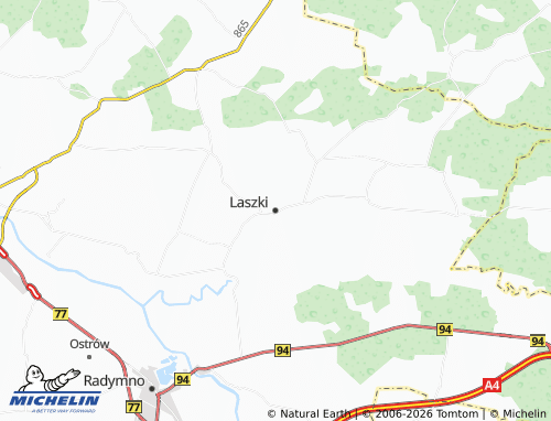 MICHELIN Laszki map - ViaMichelin