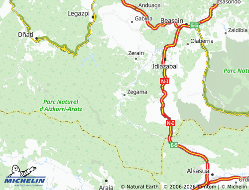 MICHELIN Zegama map - ViaMichelin