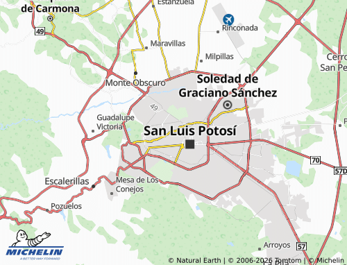 MICHELIN Rinconada de Santiago map - ViaMichelin