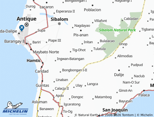 MICHELIN Tabongtabong map - ViaMichelin