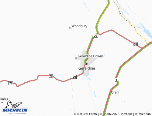 Mapa MICHELIN Geraldine Downs - ViaMichelin