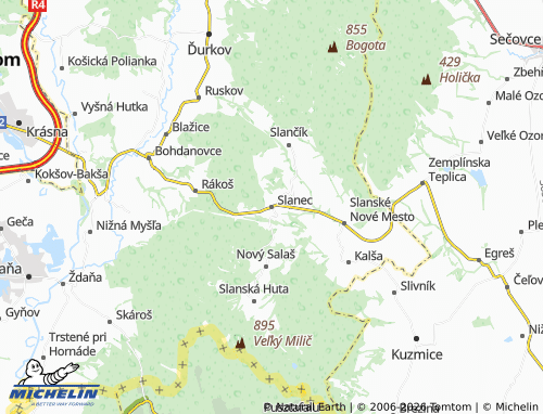 MICHELIN-Landkarte Slanec - ViaMichelin