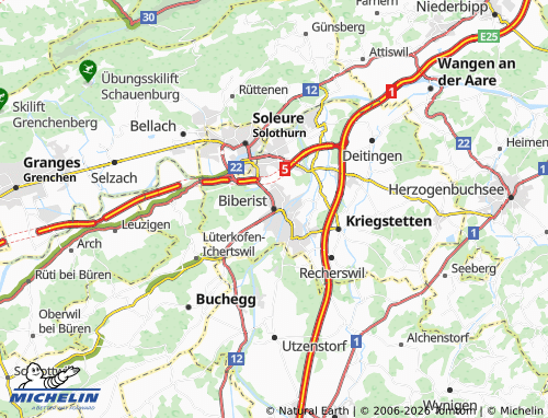 Mapa MICHELIN Biberist - ViaMichelin
