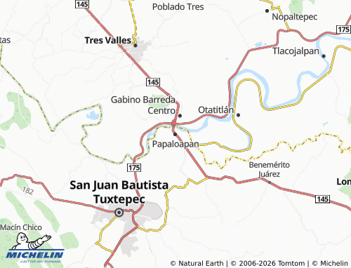 Mappa MICHELIN Papaloapan - ViaMichelin
