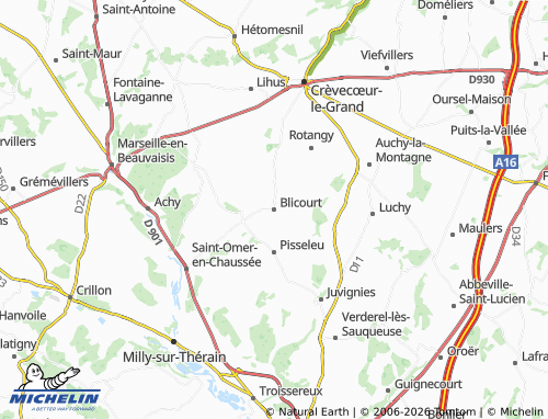 Kaart MICHELIN Blicourt - ViaMichelin