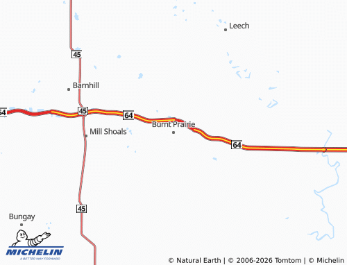 Mappa MICHELIN Burnt Prairie - ViaMichelin