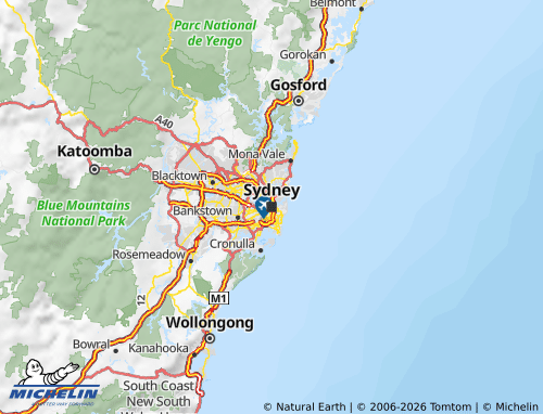 Kaart MICHELIN Sydney - ViaMichelin