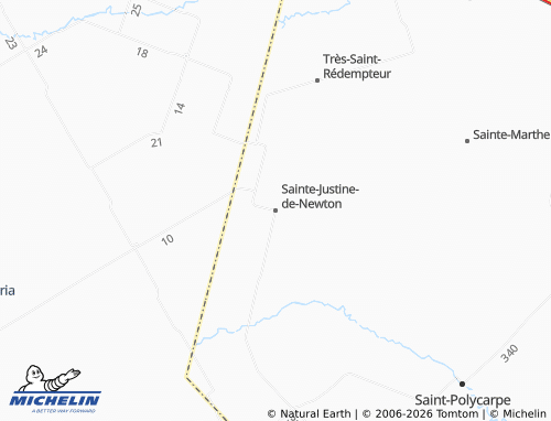 MICHELIN Sainte-Justine-de-Newton map - ViaMichelin