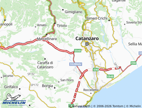 MICHELIN Corace map - ViaMichelin