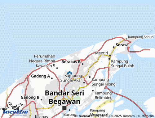 MICHELIN Berakas A map - ViaMichelin