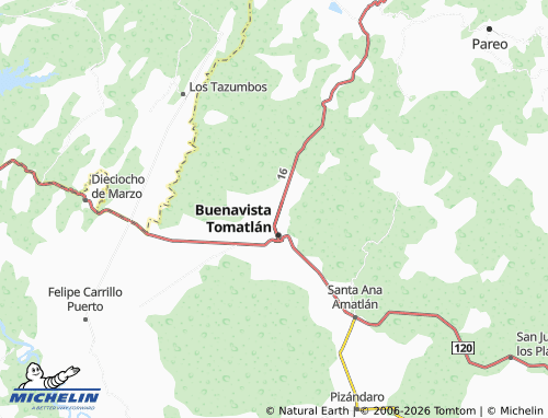 Mapa MICHELIN Mártires de Uruapan - ViaMichelin