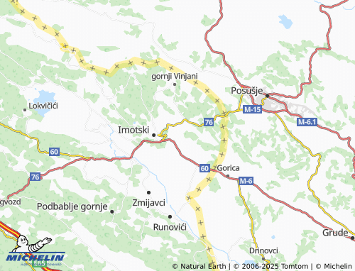 MICHELIN Donji Vinjani map - ViaMichelin