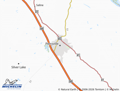 Mapa MICHELIN Perryville - ViaMichelin