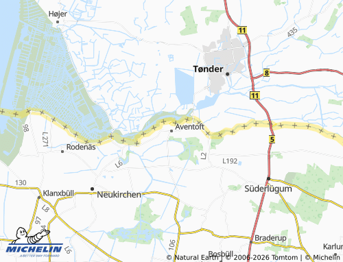 MICHELIN Aventoft map - ViaMichelin
