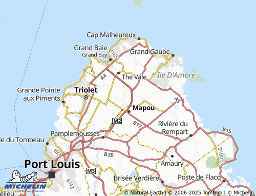 MICHELIN Butte aux Papayes map - ViaMichelin