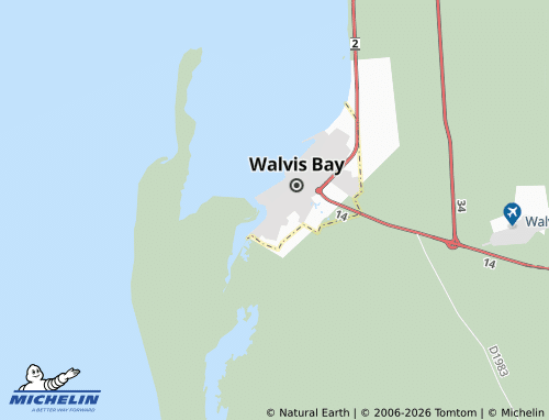 MICHELIN-Landkarte Walvis Bay Extension 9 - ViaMichelin
