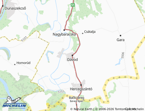 Mapa MICHELIN Dávod - ViaMichelin