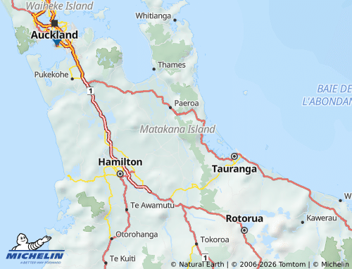 Mapa MICHELIN Matamata-Piako - ViaMichelin