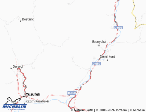 MICHELIN Kömürlü map - ViaMichelin