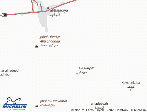 MICHELIN-Landkarte al-Adwa - ViaMichelin