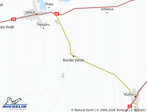 MICHELIN Bordei Verde map - ViaMichelin