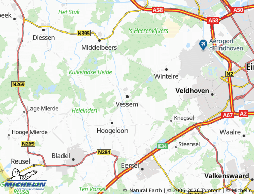 MICHELIN Vessem map - ViaMichelin