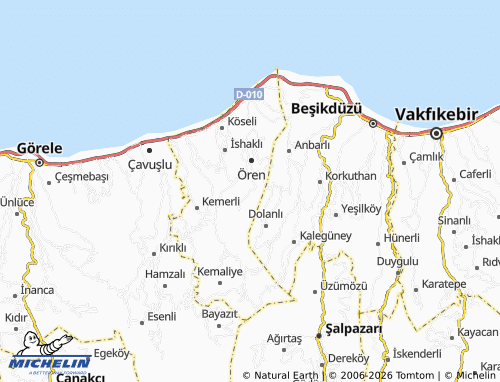 MICHELIN Kıran map - ViaMichelin