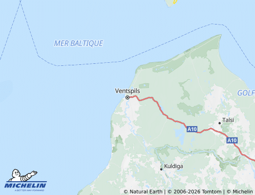 MICHELIN-Landkarte Ventspils novads - ViaMichelin