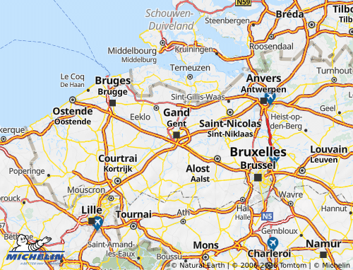 Mappa MICHELIN Gand - ViaMichelin