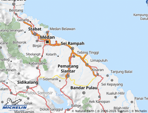 MICHELIN Tebing Tinggi map - ViaMichelin