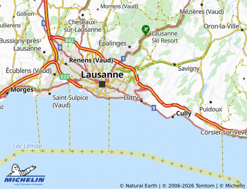 MICHELIN Pully map - ViaMichelin