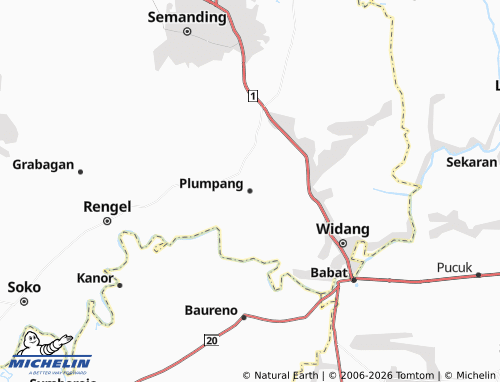 MICHELIN Plumpang map - ViaMichelin