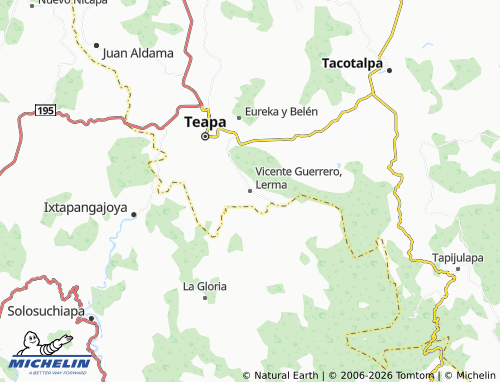 Mappa MICHELIN Vicente Guerrero, Lerma - ViaMichelin