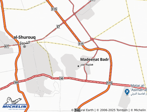 MICHELIN-Landkarte al-Hay al-Thani wa-Mintaqat al-'Imtidad al-Mustaqbali - ViaMichelin