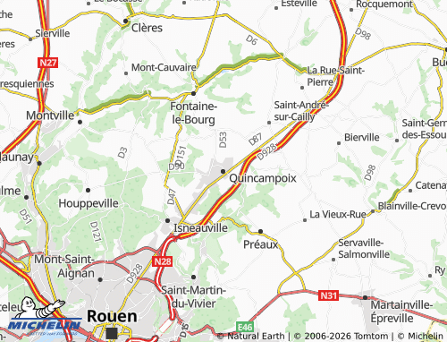 Carte MICHELIN Quincampoix - ViaMichelin
