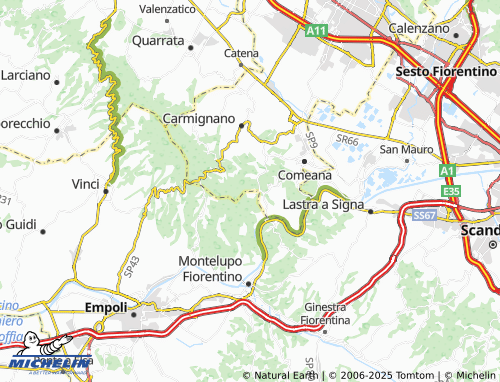 MICHELIN-Landkarte San Martino in Campo - ViaMichelin