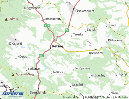 Mapa MICHELIN Bánk - ViaMichelin