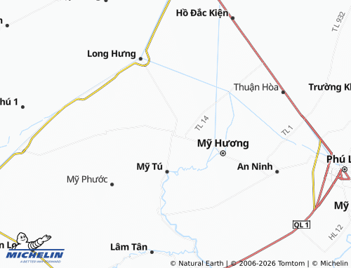 Mapa MICHELIN Mỹ Tú - ViaMichelin