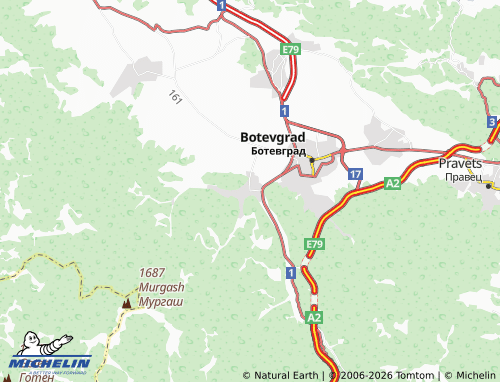 Mapa MICHELIN Vrachesh - ViaMichelin