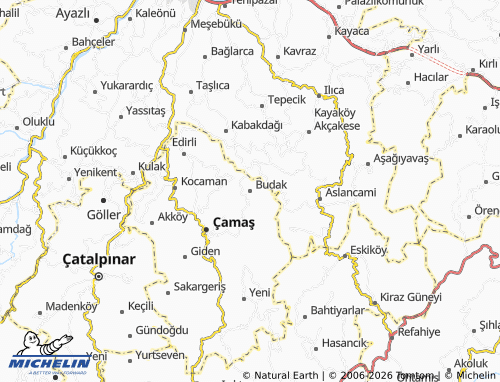 MICHELIN Budak map - ViaMichelin