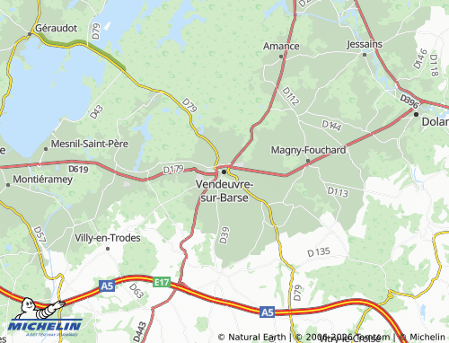 Mapa MICHELIN Vendeuvre-Sur-Barse - ViaMichelin