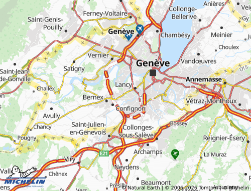 Mappa MICHELIN Onex - ViaMichelin