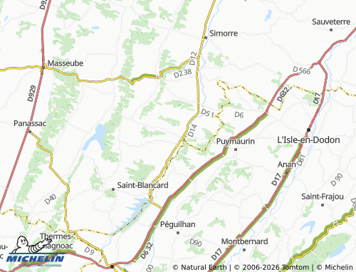 MICHELIN Monbardon map - ViaMichelin