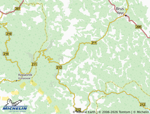Mapa MICHELIN Radmanovo - ViaMichelin