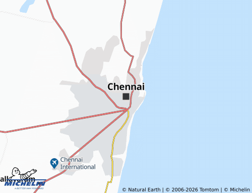 MICHELIN-Landkarte Chennai - ViaMichelin