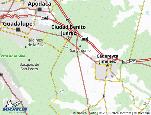 Mappa MICHELIN Valle del Roble Sector Olivo - ViaMichelin