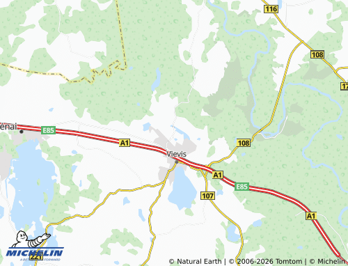 MICHELIN Alesninkai map - ViaMichelin
